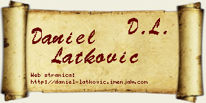 Daniel Latković vizit kartica